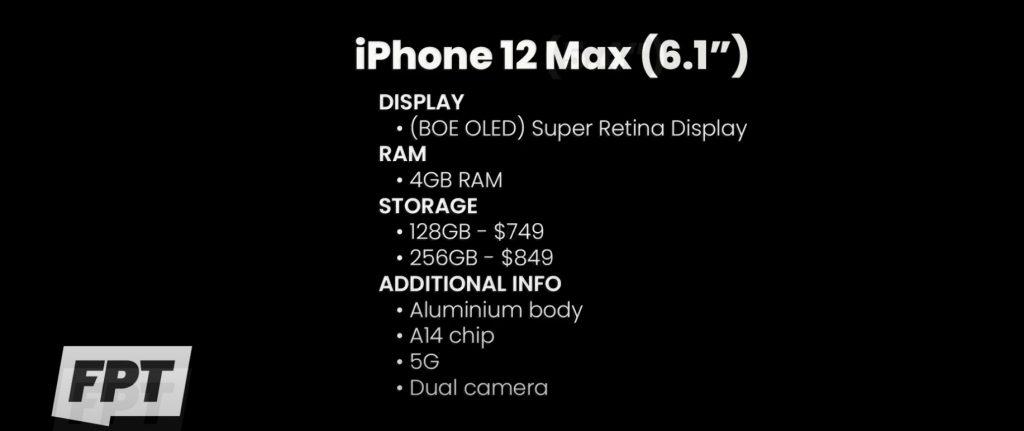 Характеристики iPhone 12 Max