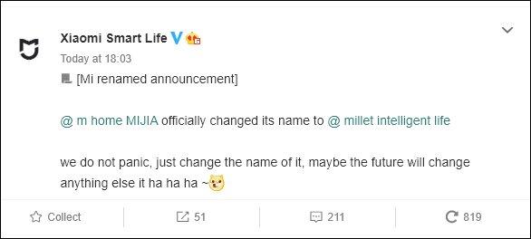 Xiaomi перейменували MIJIA на Xiaomi Smart Life