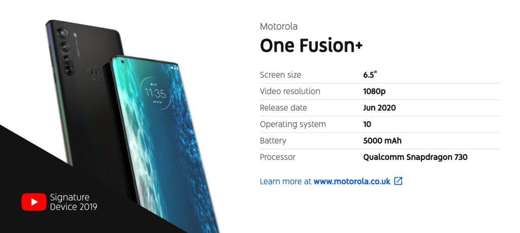 Motorola One Fusion + отримає Android 10