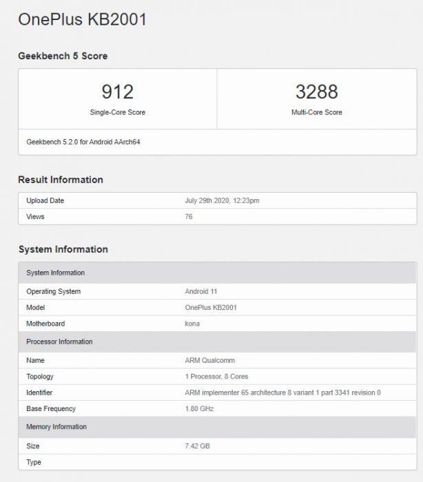 На Geekbench з’явився новий смартфон OnePlus