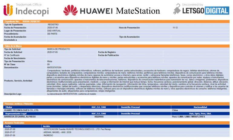 Huawei запатентували док-станцію "MateStation"