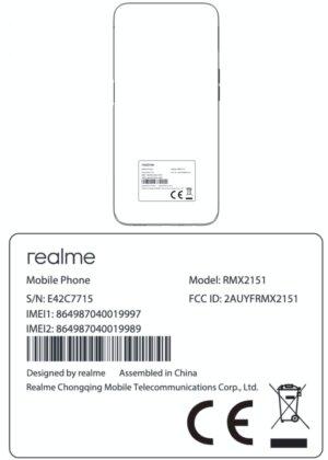 FCC розкриває новий телефон Realme з номером моделі RMX2151