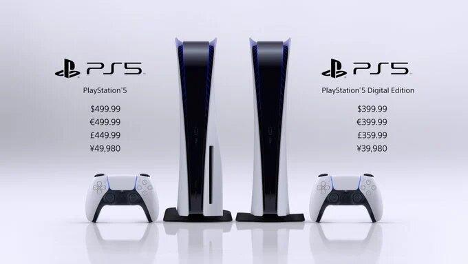 Sony оголосили ціни на PlayStation 5