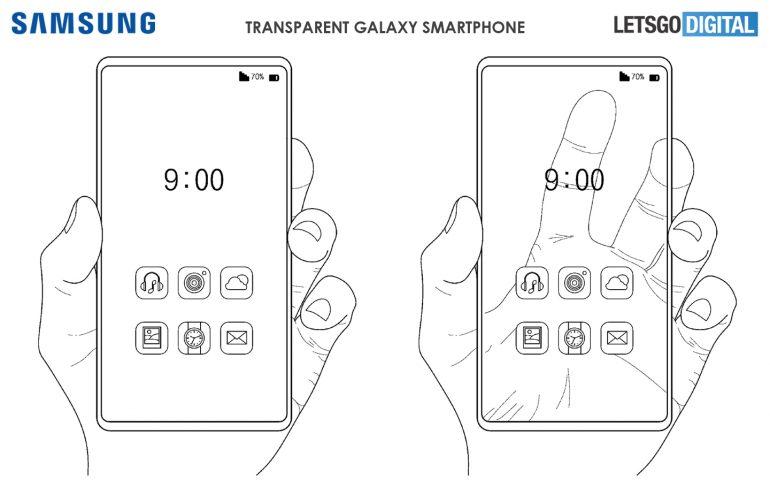 Samsung запатентували смартфон Galaxy з прозорим OLED дисплеєм