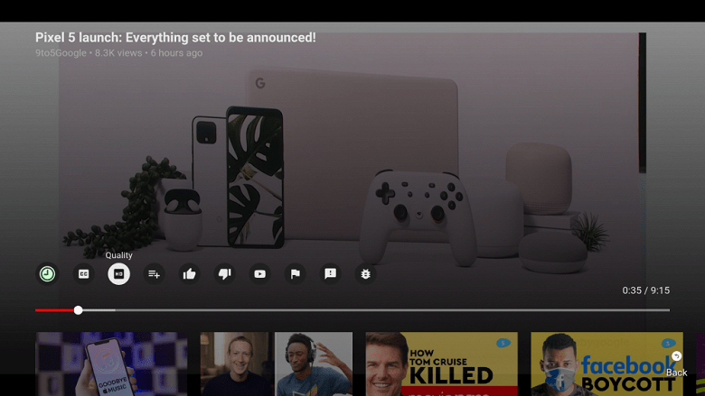 Додаток YouTube отримав новий інтерфейс на Android TV