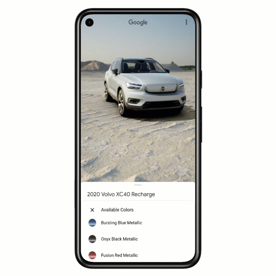 В Google Пошук додають 3D-моделі нових автомобілів