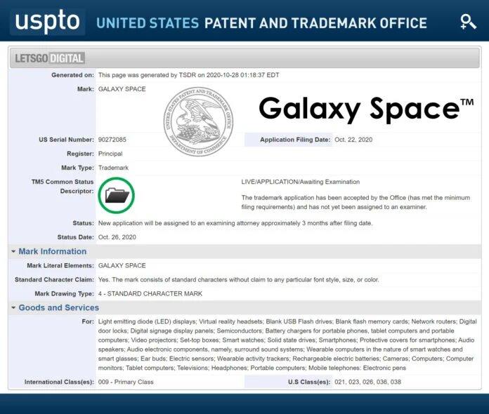 Samsung зареєстрували торгову марку “Galaxy Space”