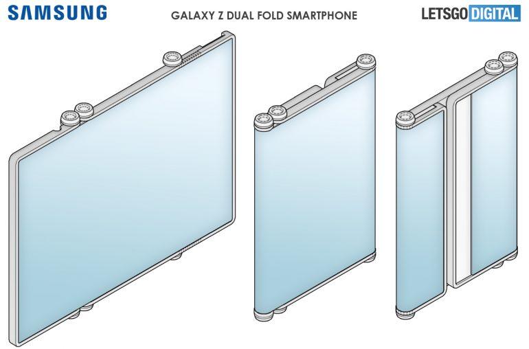 Samsung запатентували смартфон з подвійним складним форм-фактором