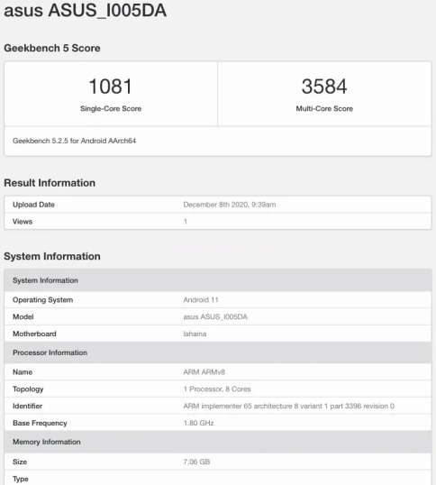 Asus ROG Phone 4 помічений на Geekbench