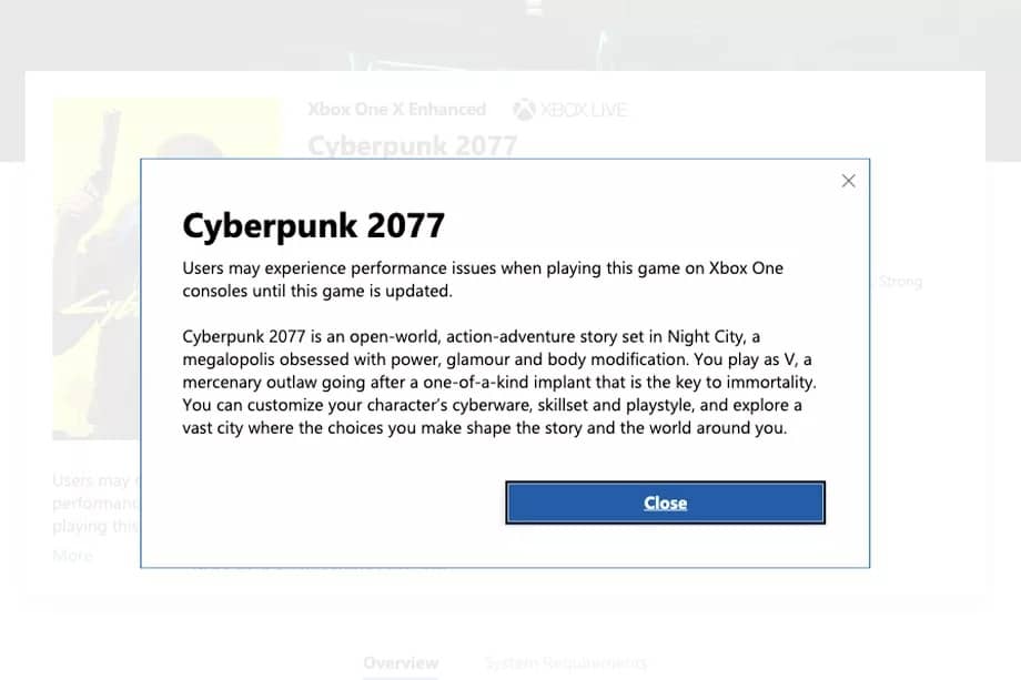 Microsoft попереджують про небезпеку від встановлення ігри Cyberpunk 2077