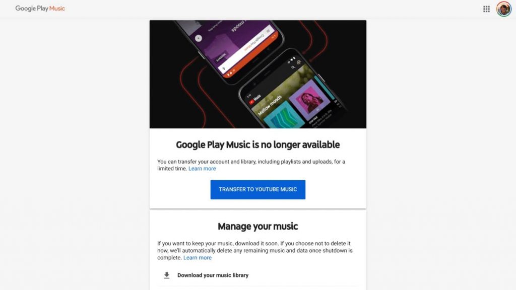 Додаток Google Play Music офіційно закритий