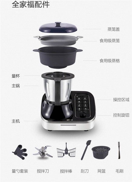 Xiaomi представили багатоцільового кулінарного робота