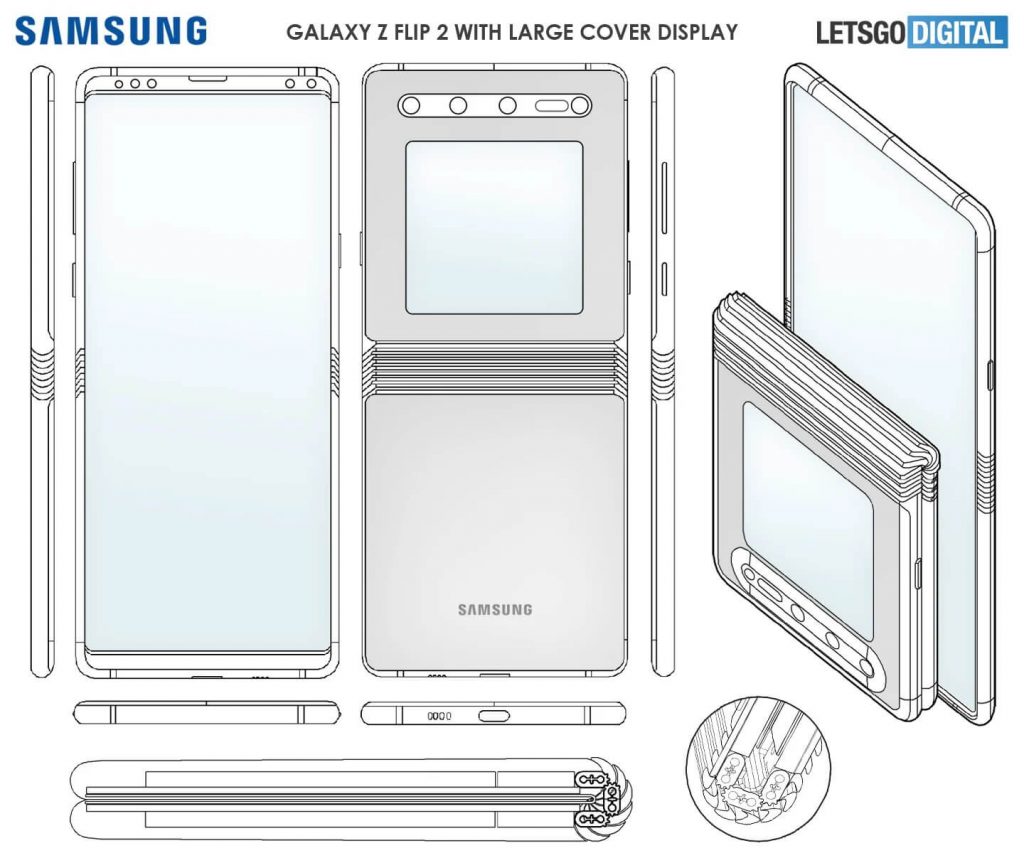 Компанія Samsung запатентувала удосконалений дизайн смартфона Galaxy Z Flip