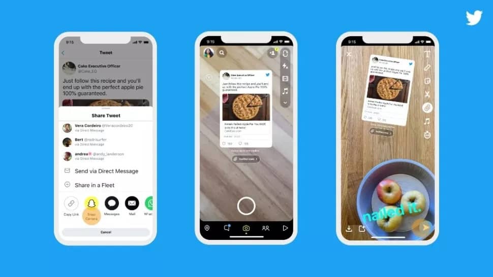 Twitter покращує зв'язок із Snapchat
