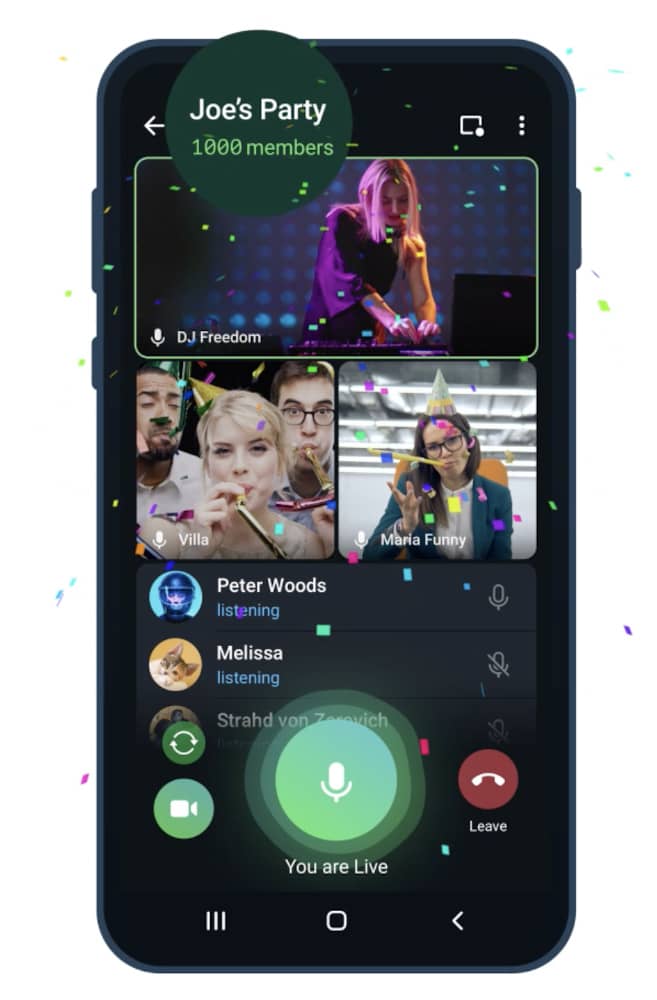 Telegram розширив функцію групових відеодзвінків