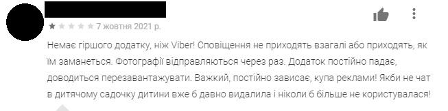 На месенджер Viber продовжують надходити скарги від користувачів